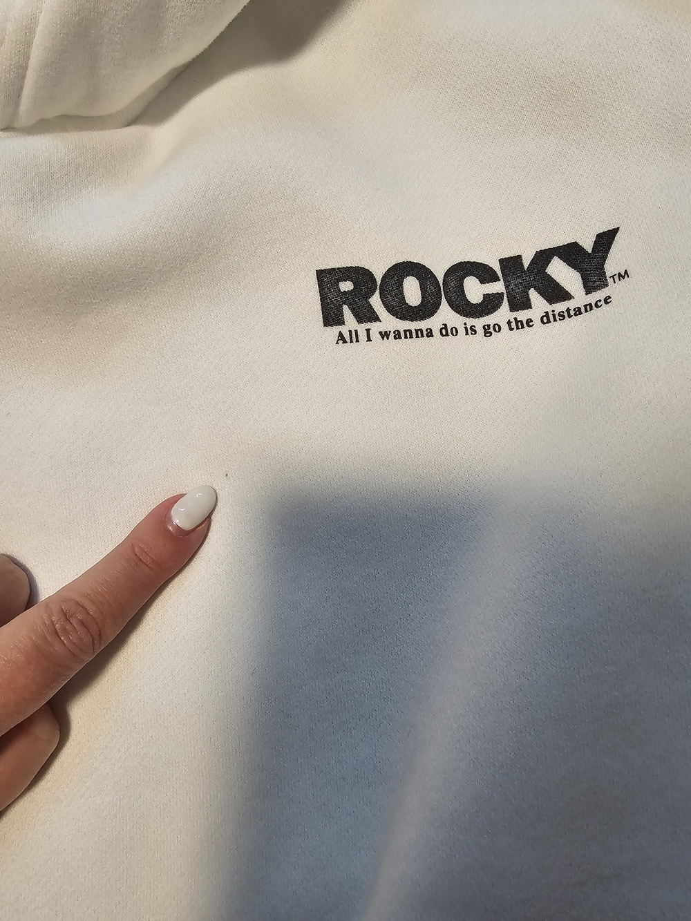 Hollister Rocky Graphic White Hoodie Sweatshirt - Picture 4 of 4
